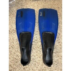 Vintage 1994 Voit Dynaflex Fins - Size 6-7 Blue - Made in Italy - w/Original Box